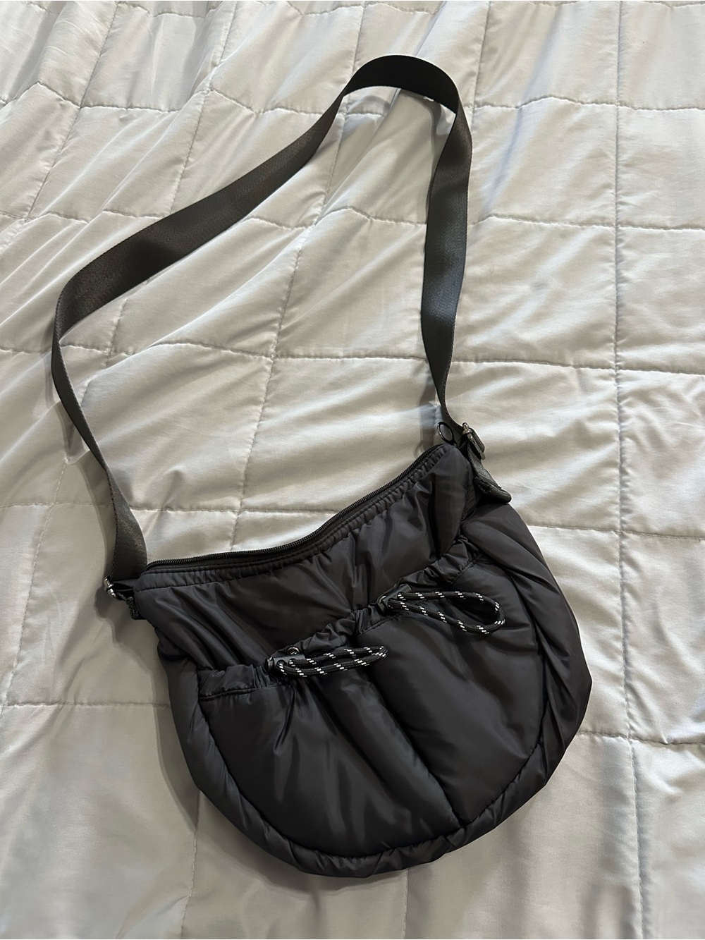 Black Quilted Crossbody Shoulder Bag - Brand: Rad Rev